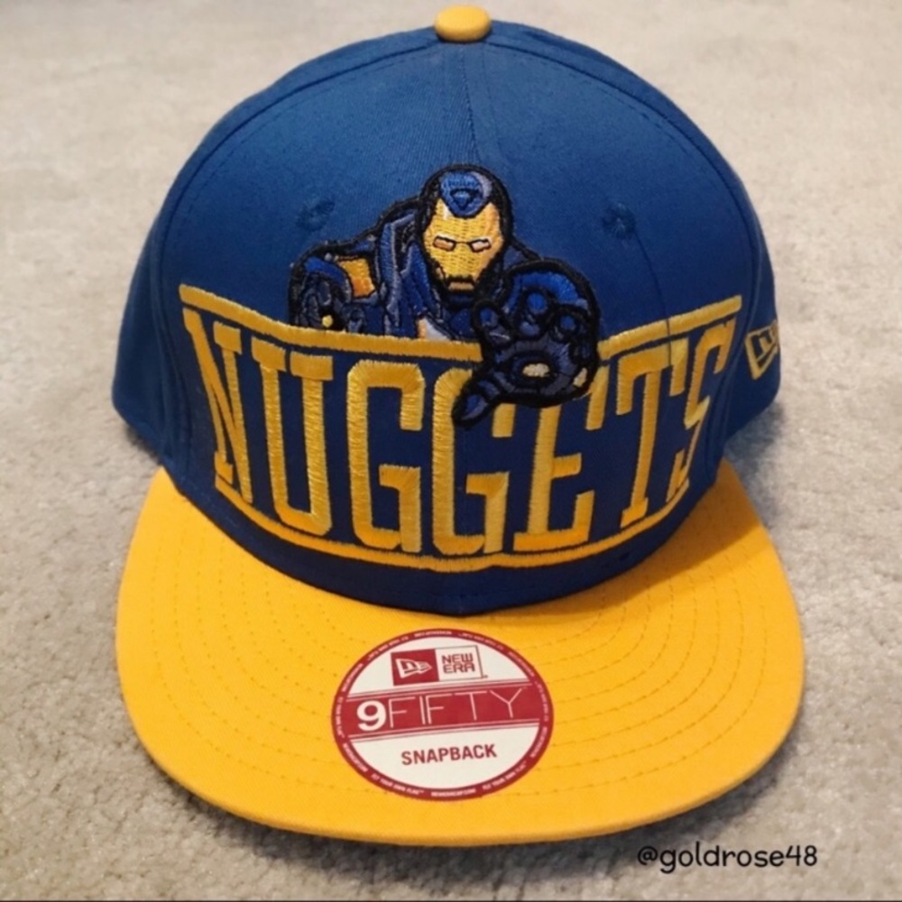 New Era Denver Nuggets and Iron Man snapback blue hat